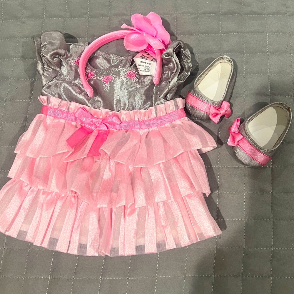 American Girl Doll Bitty Baby Twirly Tiered Dress Outfit RETIRED